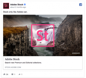 Adobe Facebook ad
